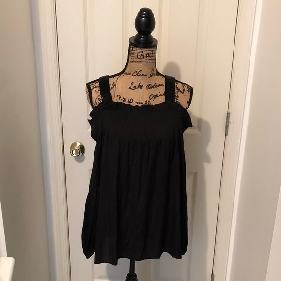 *NEW* Loft black off the shoulder top with straps - Picture 2 of 6